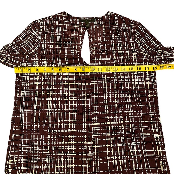 OPEN BACK BANANA REPUBLIC CROSSHATCH BLOUSE SZ XS - Picture 11 of 16
